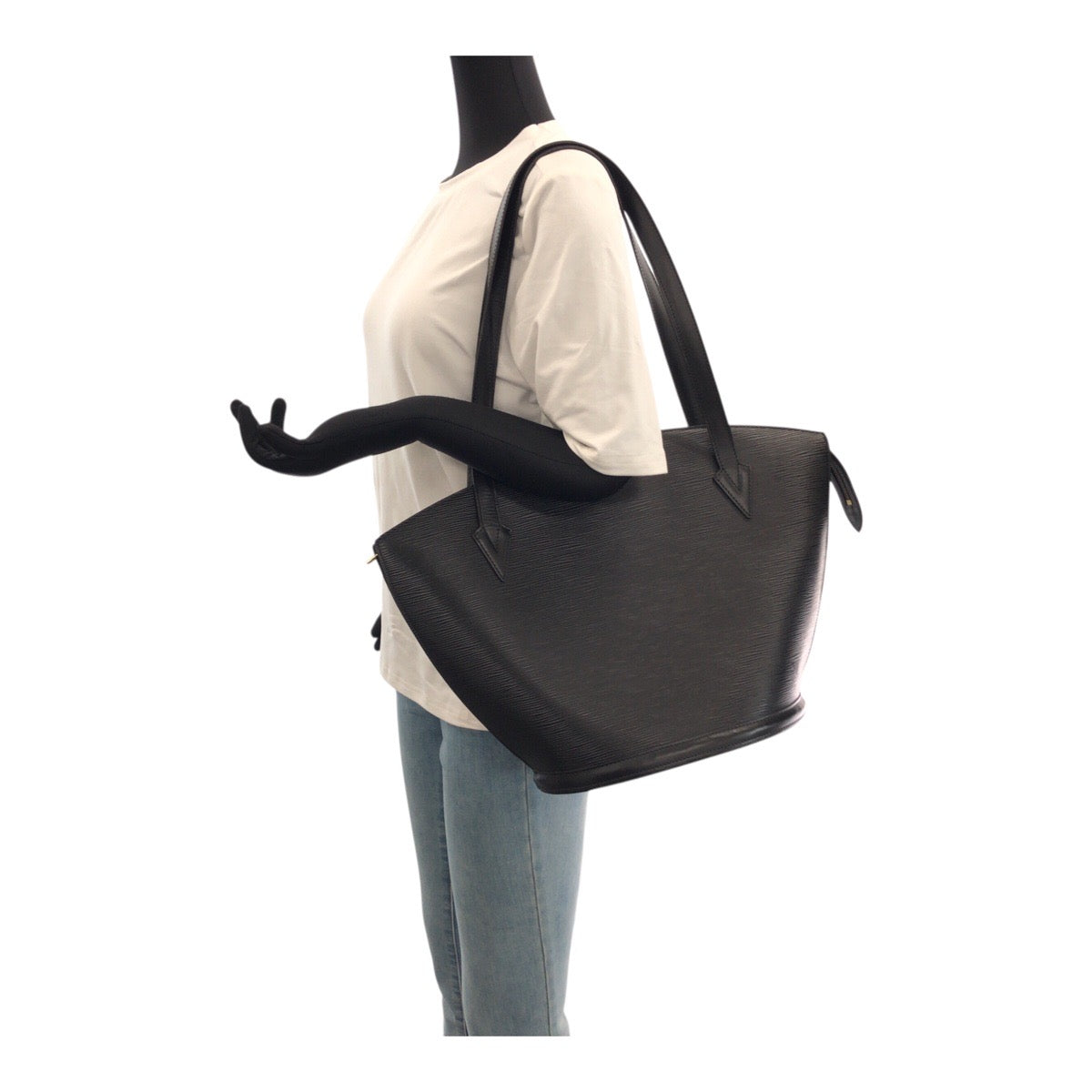 20673
LOUIS VUITTON ルイヴィトン エピ サンジャック ブラック 黒 ゴールド金具 レザー M52262 トートバッグ ショルダーバッグ レディース ABP50