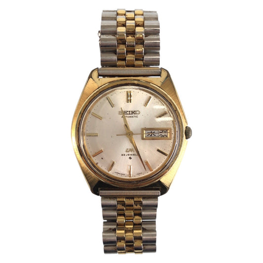 20676
SEIKO セイコー LM ロードマチック シルバー ゴールド ステンレス 5606-7000 腕時計 男女兼用 自動巻き シルバー文字盤 メンズ BC3