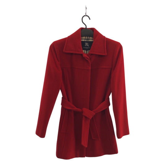 20677
BURBERRY バーバリー ロンドン ノバチェック サイズ40 レッド アンゴラ / ウール FN066-878 その他アウター コート レディース ABP10