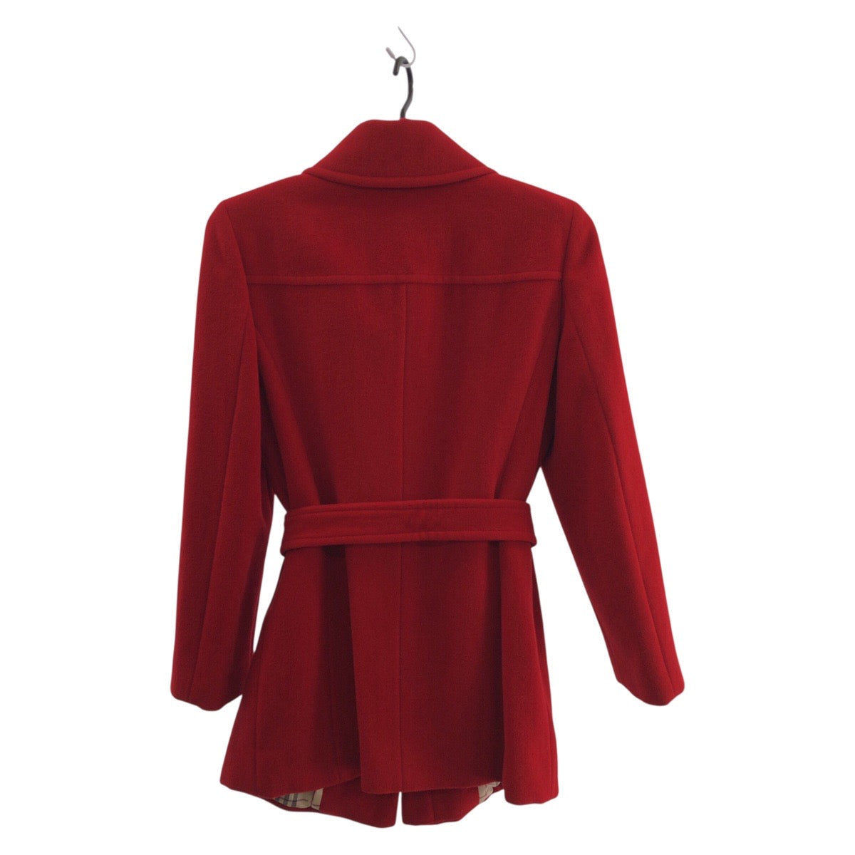 20677
BURBERRY バーバリー ロンドン ノバチェック サイズ40 レッド アンゴラ / ウール FN066-878 その他アウター コート レディース ABP10