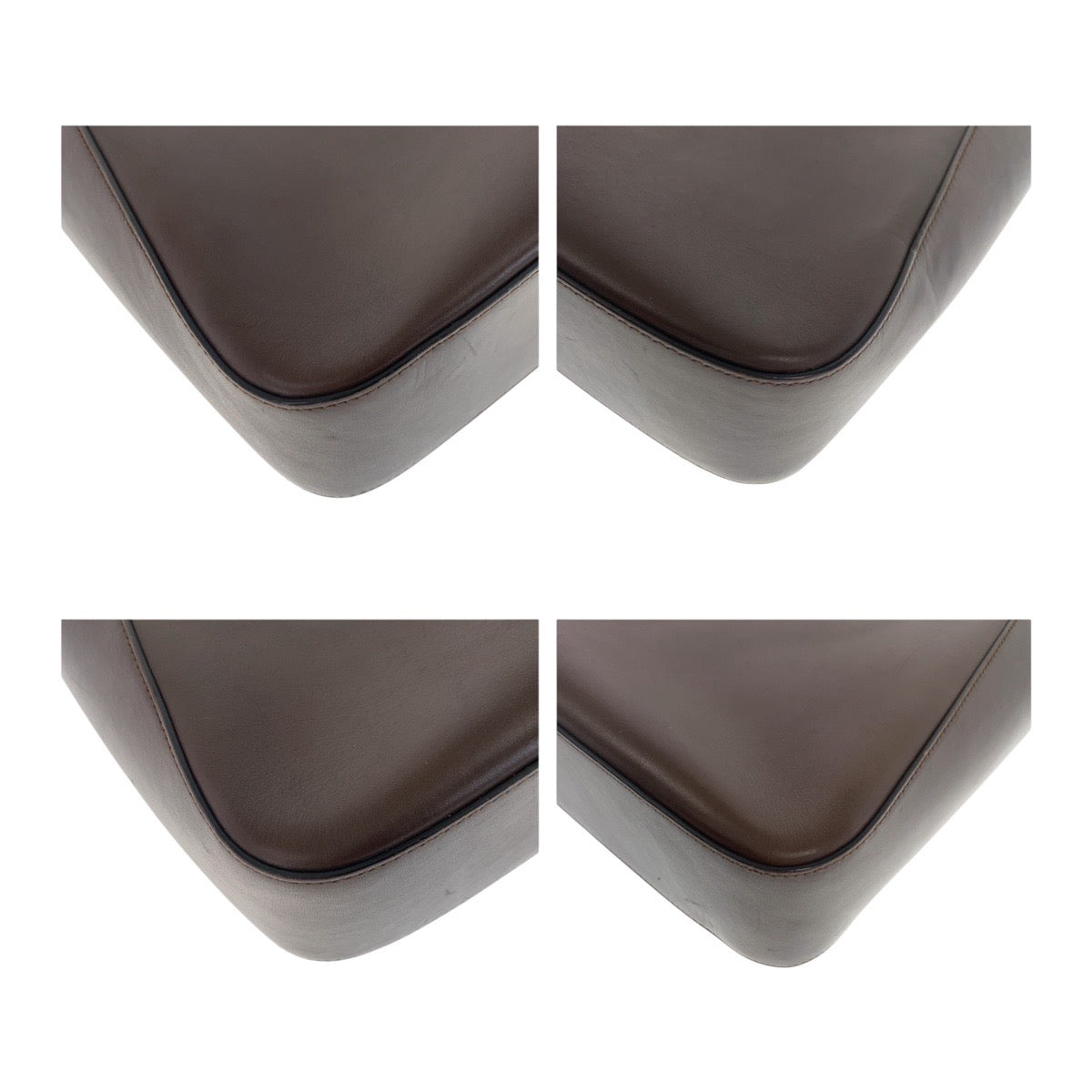 20685
GUCCI Sherry Line Brown Beige Silver Hardware Leather 002.1134 Tote Bag Handbag Women's ABP36