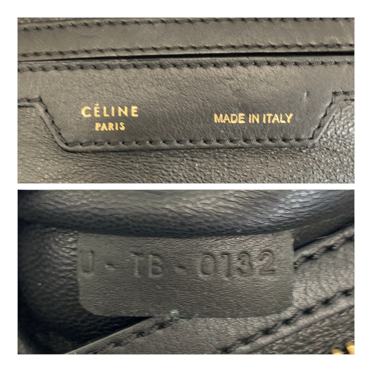 20686
CELINE セリーヌ トラペーズ 型押し ブラック 黒 ゴールド金具 レザー ショルダーバッグ ハンドバッグ レディース ABP54