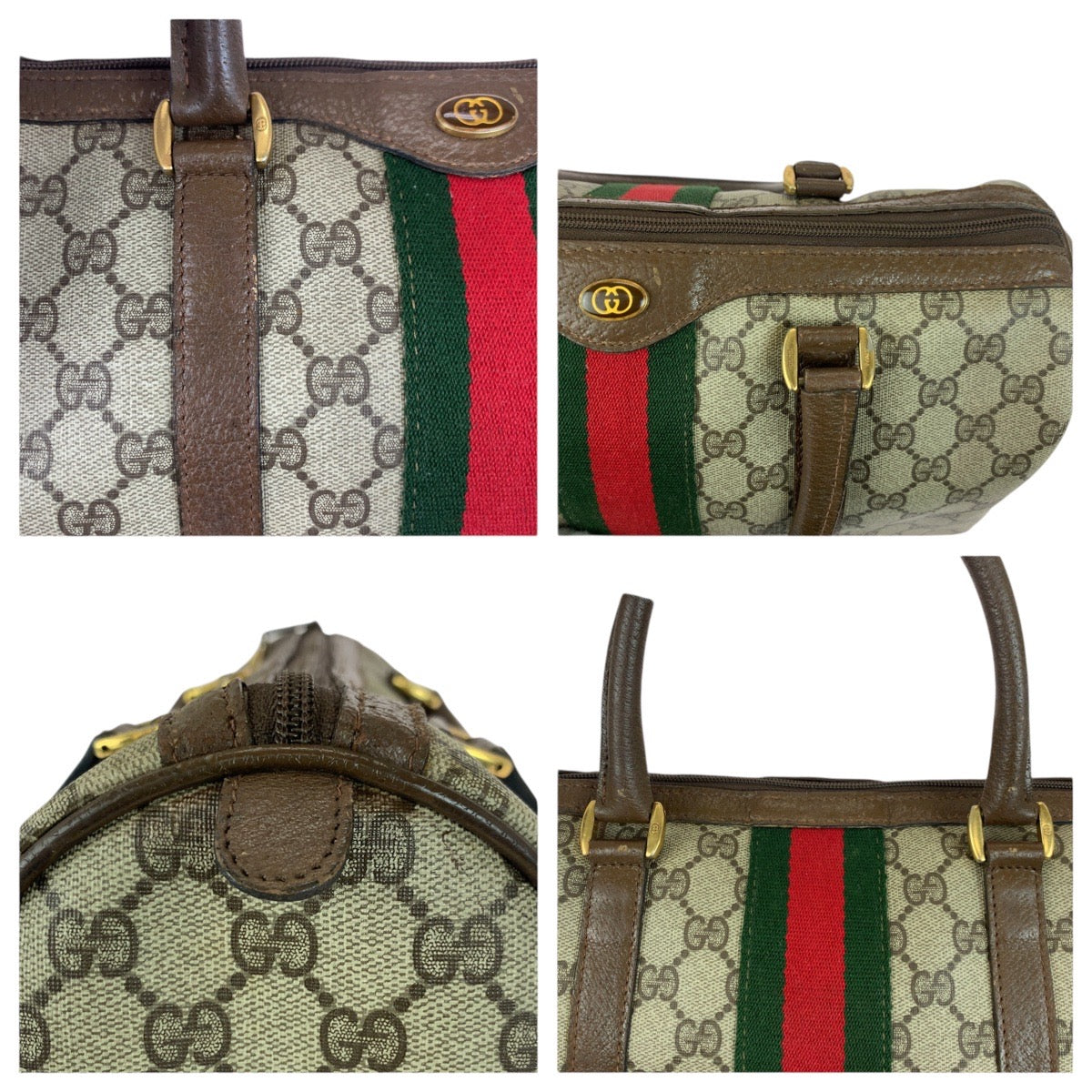 20688
GUCCI グッチ ヴィンテージ シェリーライン オールドグッチ ベージュ ブラウン ゴールド金具 GGスプリームキャンバス / レザー 24 02 007 ハンドバッグ ミニボストンバッグ レディース ABP40