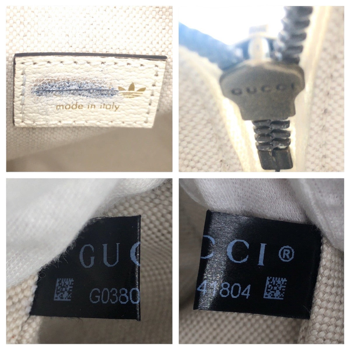 20690
GUCCI グッチ アディダスコラボ マーモント ホワイト ブラック 黒 レザー G038041801 ショルダーバッグ レディース A100