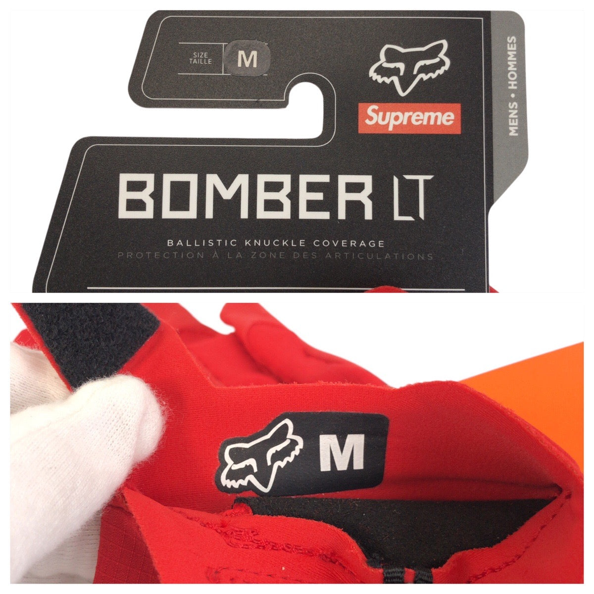 20703
Supreme Fox Racing Racing Bomber LT Red Black Nylon / Polyester Gloves Men's SA20