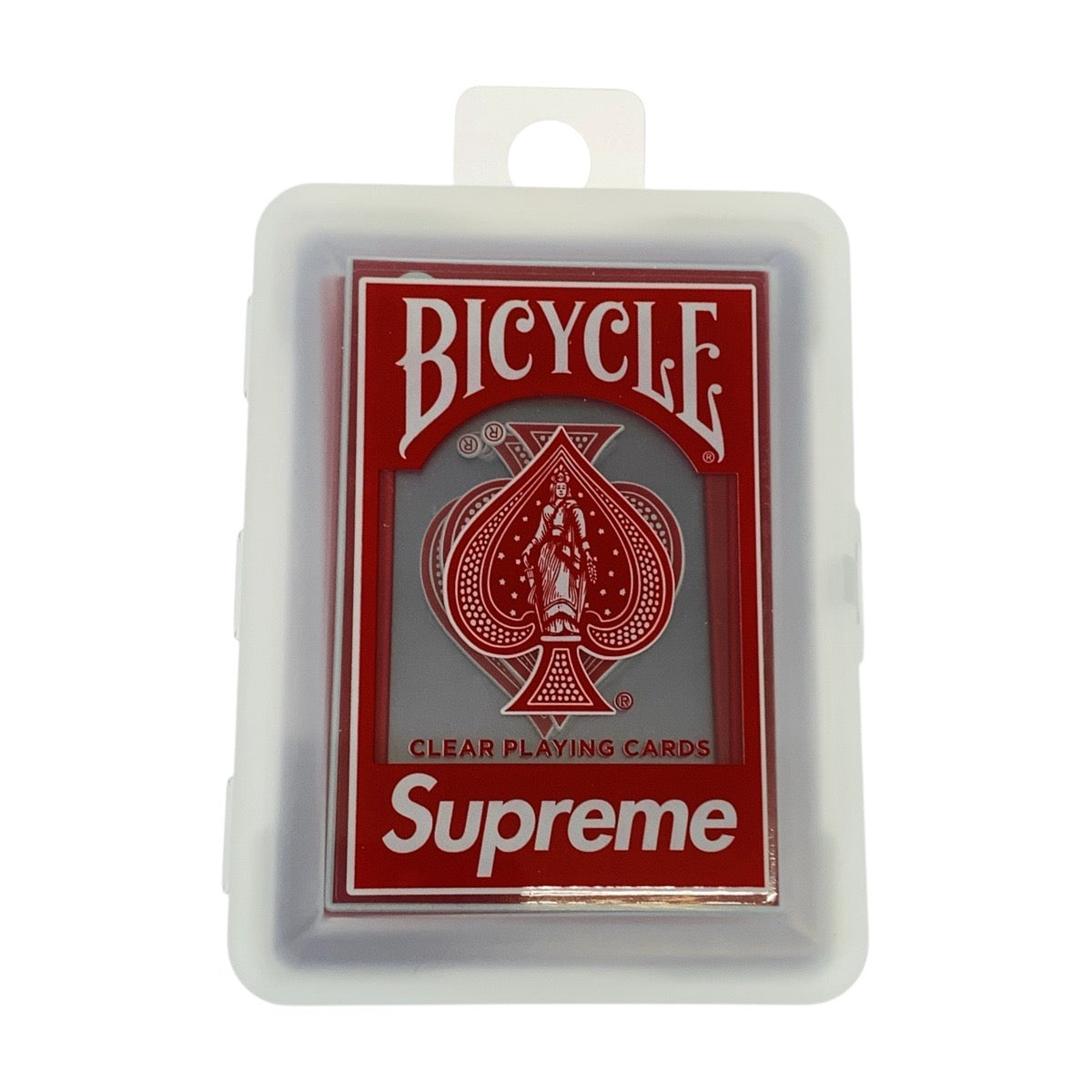 20712
Supreme Bicycle Clear Playing Cards Clear Red Plastic Playing Cards Men's A7