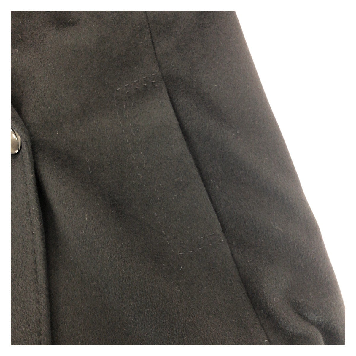20717
St.ALMEIDA セントアルメイダ サイズ13号 ブラック 黒 ゴールド金具 カシミヤ C-GH-5624 トレンチコート レディース ABP4
