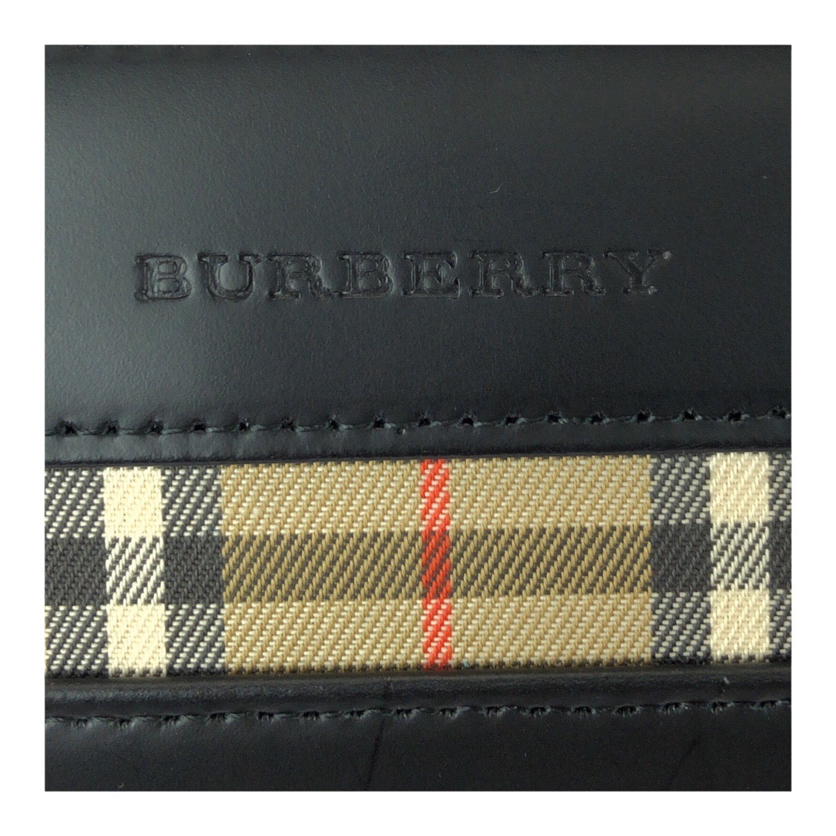 20720
BURBERRY バーバリー ノバチェック ブラック 黒 シルバー金具 レザー トートバッグ レディース A20