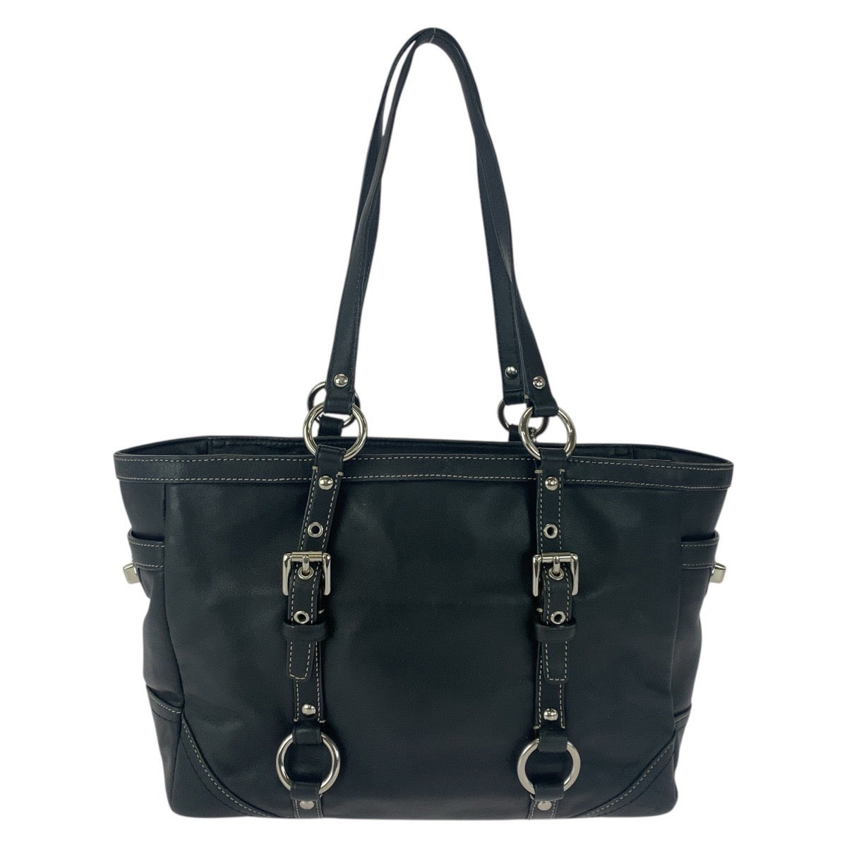 20723
COACH コーチ ブラック 黒 シルバー金具 レザー F0894-F12343 トートバッグ ショルダーバッグ レディース ABP6