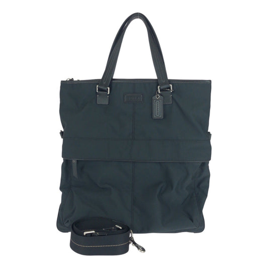 20725
COACH コーチ ブラック 黒 シルバー金具 ナイロン / レザー F70682 トートバッグ ショルダーバッグ 2way メンズ ABP6