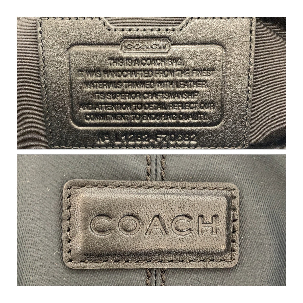 20725
COACH コーチ ブラック 黒 シルバー金具 ナイロン / レザー F70682 トートバッグ ショルダーバッグ 2way メンズ ABP6