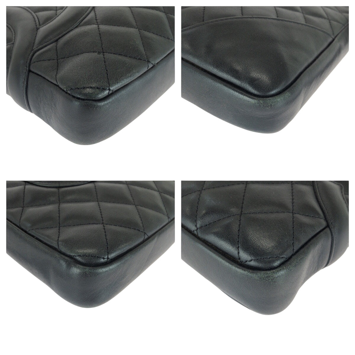 20729
CHANEL シャネル マトラッセ ココマーク ブラック 黒 シルバー金具 ラムスキン ショルダーバッグ ポシェット レディース ABP160