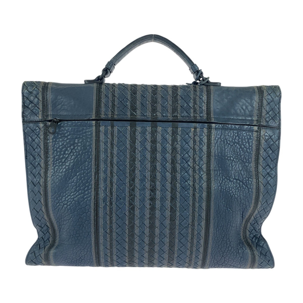 20730
BOTTEGAVENETA ボッテガヴェネタ イントレチャート ネイビー ブラック レザー BO1375306V ビジネスバッグ ブリーフケース メンズ ABP75