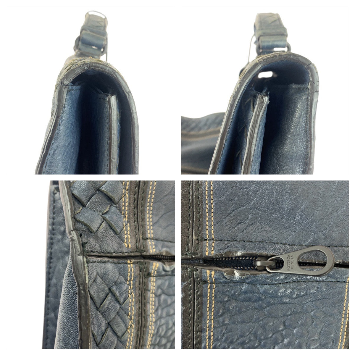 20730
BOTTEGAVENETA ボッテガヴェネタ イントレチャート ネイビー ブラック レザー BO1375306V ビジネスバッグ ブリーフケース メンズ ABP75