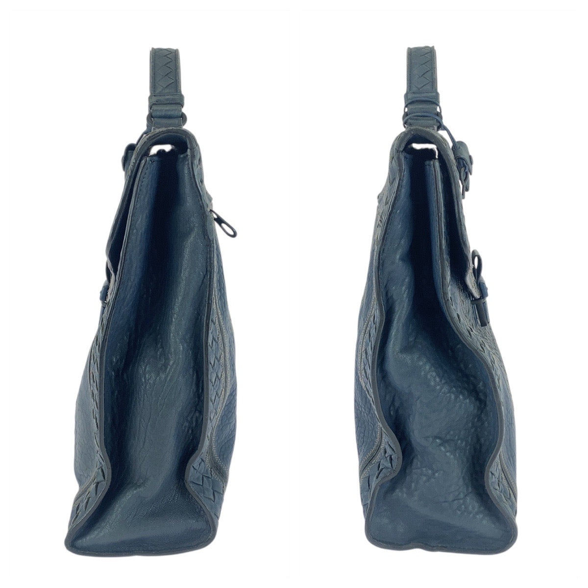 20730
BOTTEGAVENETA ボッテガヴェネタ イントレチャート ネイビー ブラック レザー BO1375306V ビジネスバッグ ブリーフケース メンズ ABP75