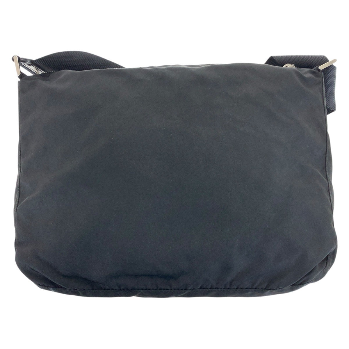 20731
PRADA プラダ テスート 三角ロゴプレート ブラック 黒 シルバー金具 ナイロン / レザー ショルダーバッグ ポシェット レディース ABP36