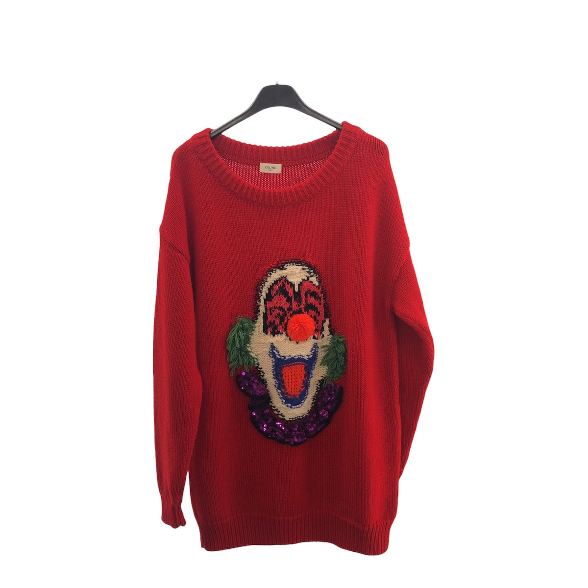 20733
CELINE セリーヌ ピエロ スパンコール サイズXS レッド マルチカラー ウール / コットン 2A11L717M セーター ニット レディース ABP68