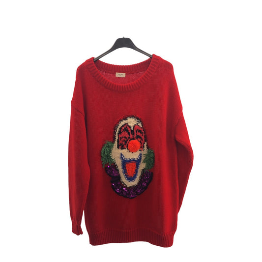 20733
CELINE セリーヌ ピエロ スパンコール サイズXS レッド マルチカラー ウール / コットン 2A11L717M セーター ニット レディース ABP68