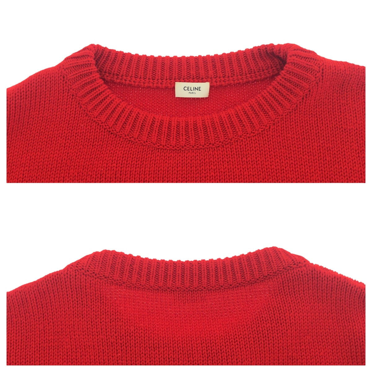 20733
CELINE セリーヌ ピエロ スパンコール サイズXS レッド マルチカラー ウール / コットン 2A11L717M セーター ニット レディース ABP68