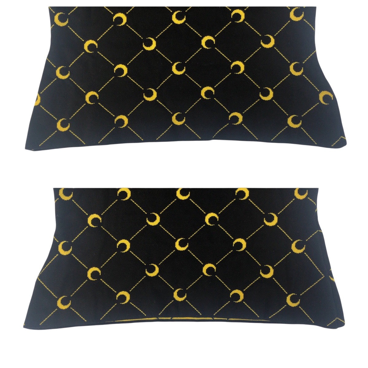 20744
MARINE SERRE マリーン セル 三日月 サイズS ブラック 黒 イエロー ポリエステル / ポリアミド / ビスコース セーター ニット レディース A21