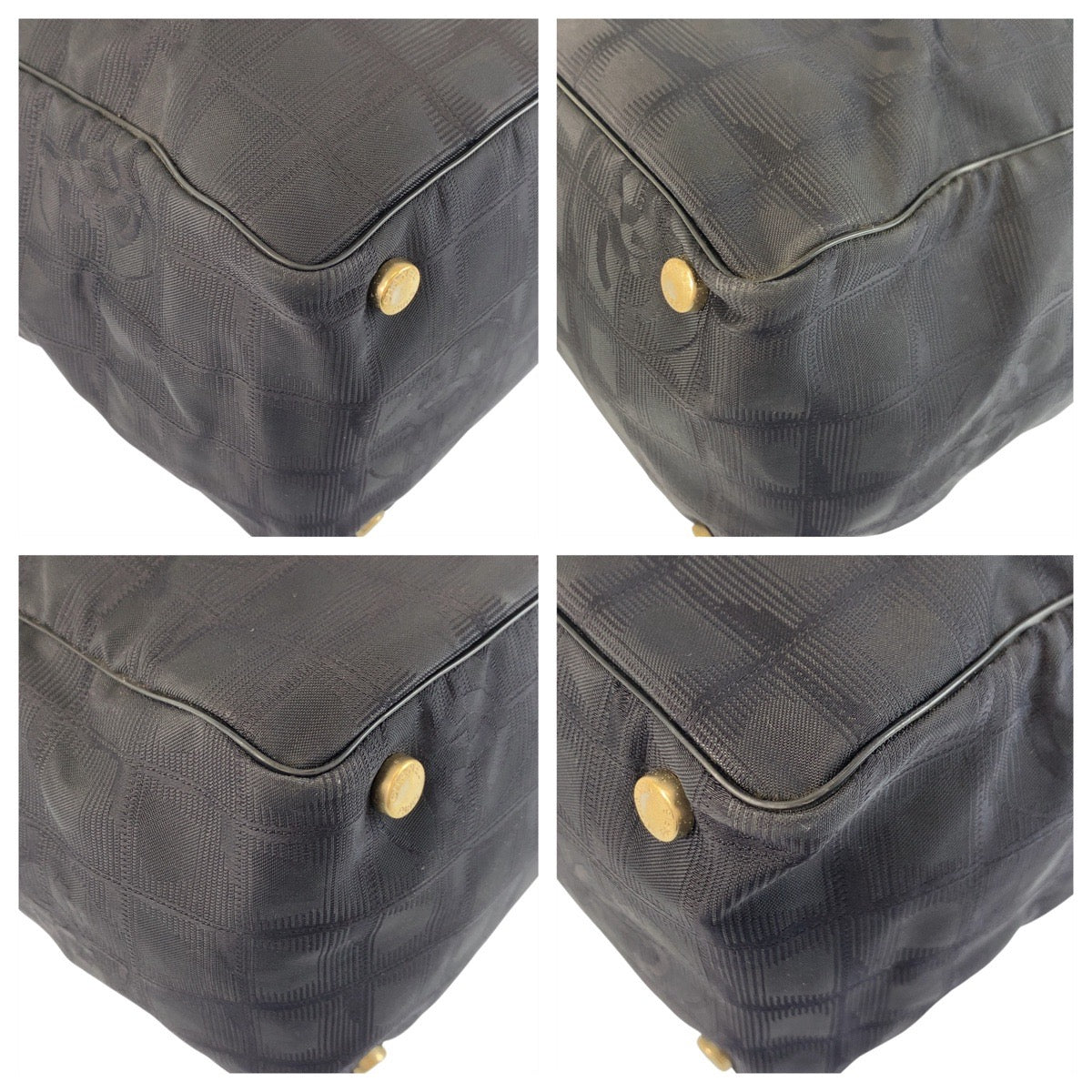 20746
CHANEL シャネル ニュートラベルライン トートMM ブラック 黒 ゴールド金具 ナイロン トートバッグ ショルダーバッグ レディース A50