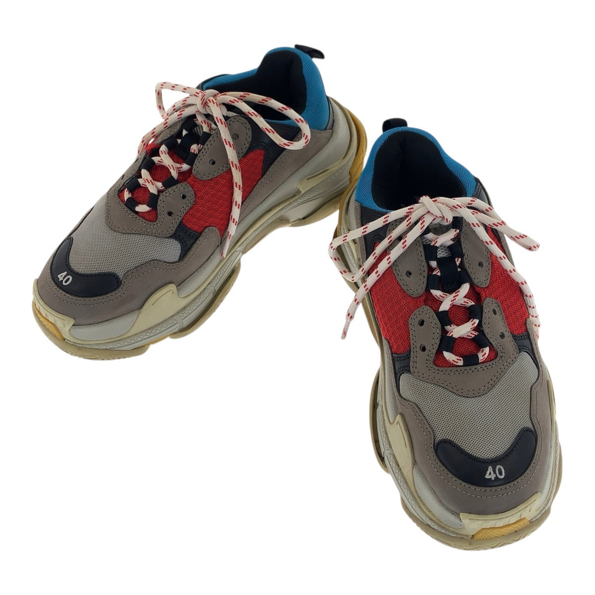 20747
BALENCIAGA バレンシアガ TRIPLE S サイズ40 グレー マルチカラー キャンバス / レザー 533883 スニーカー メンズ AB21