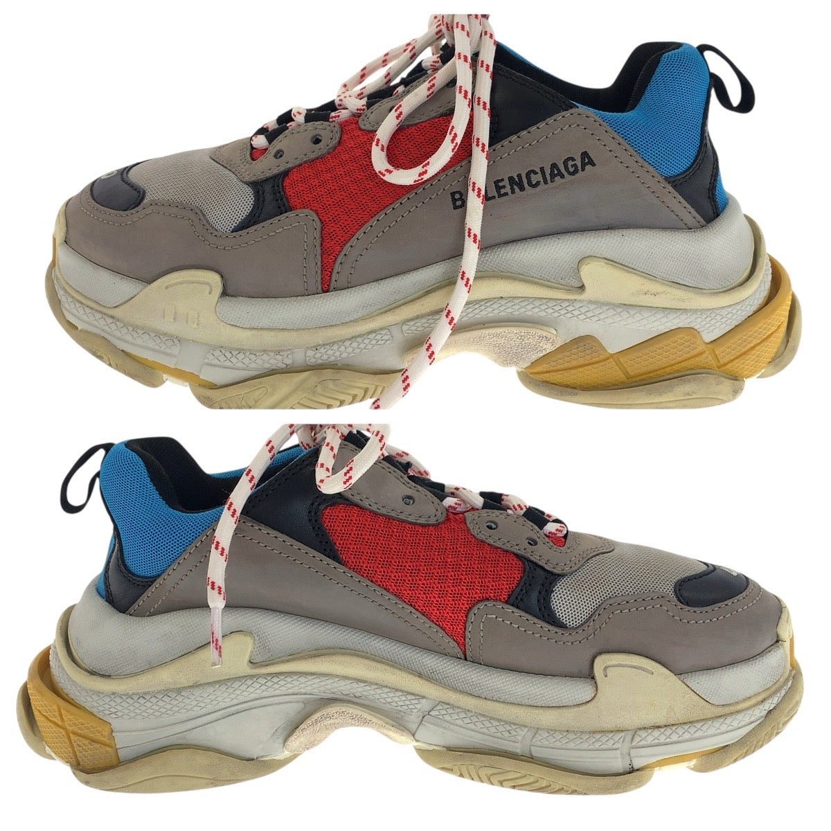 20747
BALENCIAGA バレンシアガ TRIPLE S サイズ40 グレー マルチカラー キャンバス / レザー 533883 スニーカー メンズ AB21