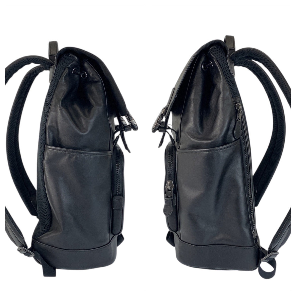 20748
COACH コーチ トラック ブラック 黒 シルバー金具 レザー C2710 リュックサック バッグパック メンズ ABP23