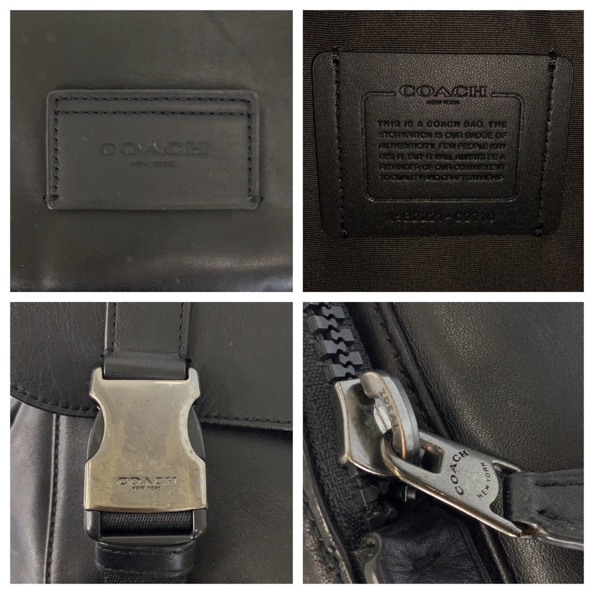 20748
COACH コーチ トラック ブラック 黒 シルバー金具 レザー C2710 リュックサック バッグパック メンズ ABP23
