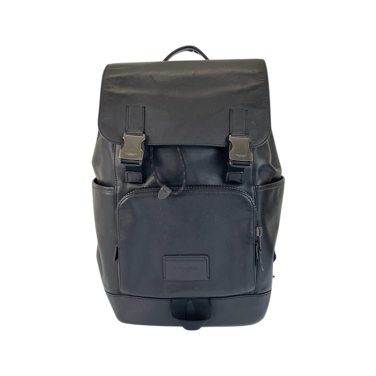 20748
COACH コーチ トラック ブラック 黒 シルバー金具 レザー C2710 リュックサック バッグパック メンズ ABP23