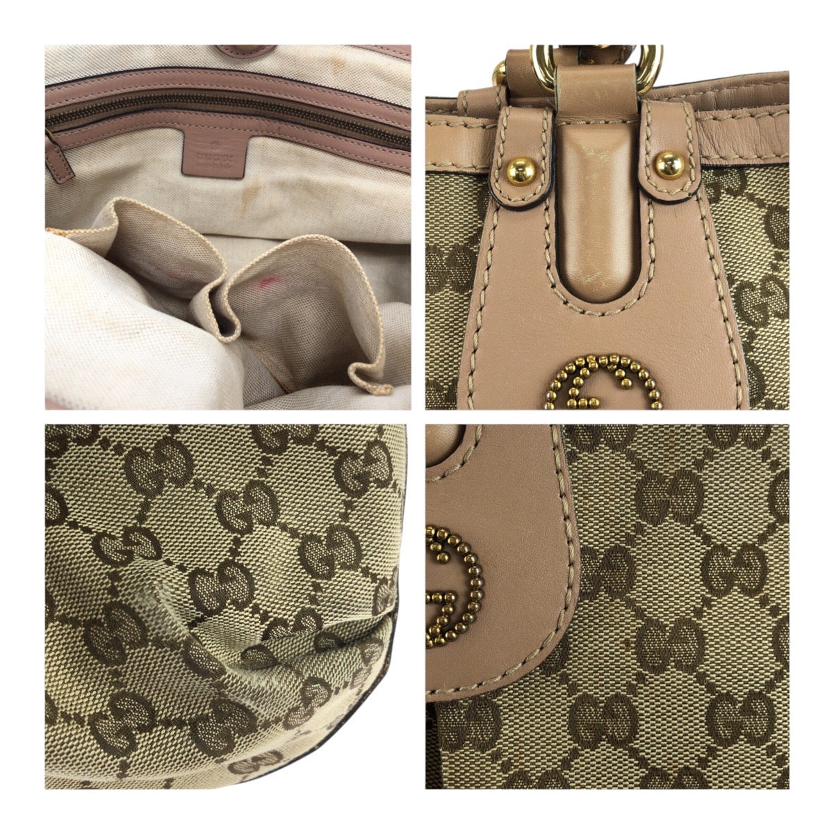 20749
GUCCI グッチ スカーレット ベージュ ピンク ゴールド金具 GGキャンバス / レザー 269953 トートバッグ ショルダーバッグ レディース B26