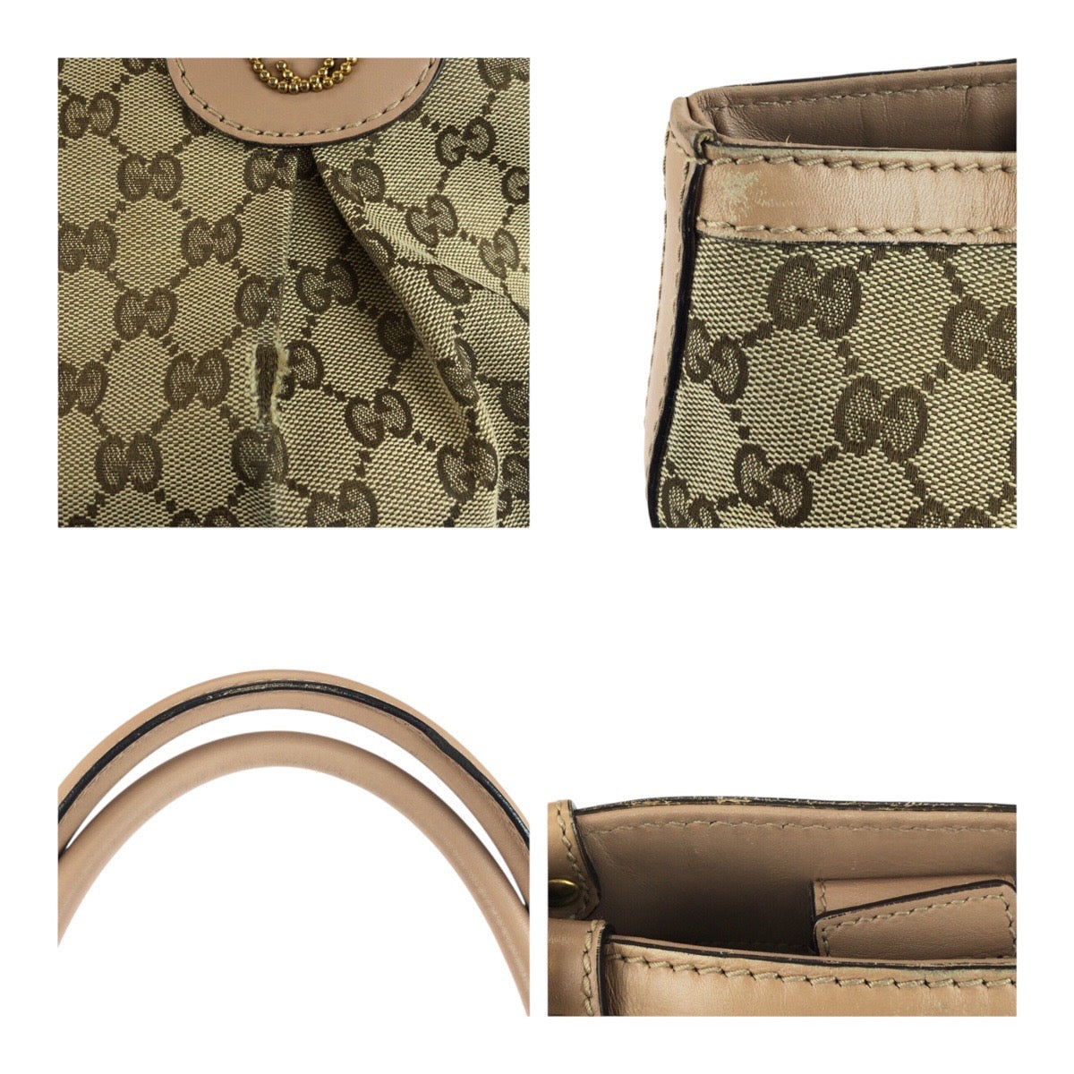 20749
GUCCI グッチ スカーレット ベージュ ピンク ゴールド金具 GGキャンバス / レザー 269953 トートバッグ ショルダーバッグ レディース B26