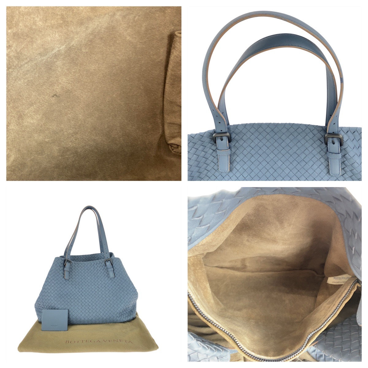 20750
BOTTEGAVENETA ボッテガヴェネタ イントレチャート ミラー付き ブルー レザー BD1445020W トートバッグ ショルダーバッグ レディース ABP90