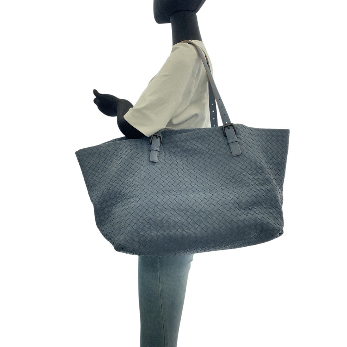 20750
BOTTEGAVENETA ボッテガヴェネタ イントレチャート ミラー付き ブルー レザー BD1445020W トートバッグ ショルダーバッグ レディース ABP90