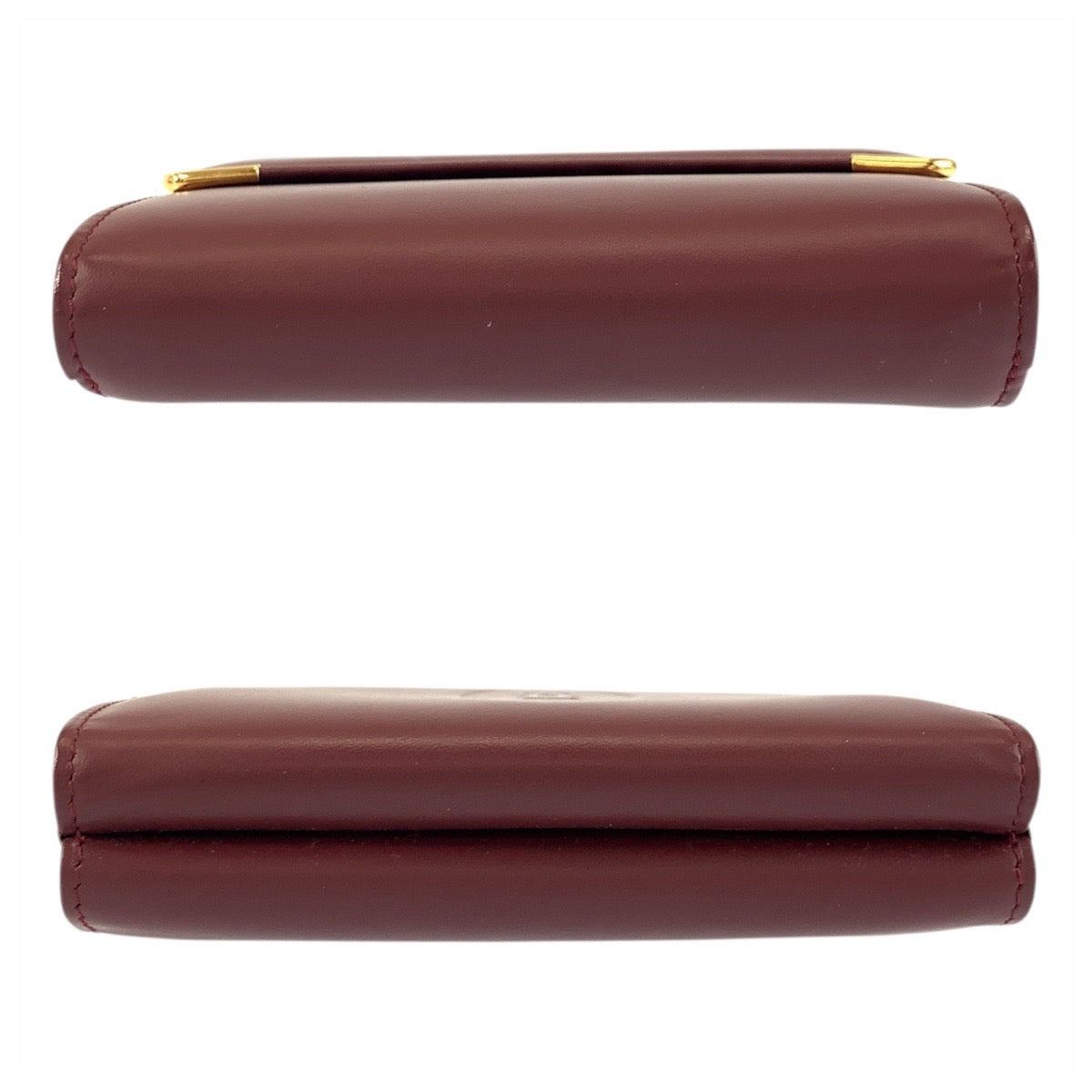 20752
CARTIER カルティエ マストライン ボルドー ゴールド金具 レザー 折財布 コンパクトウォレット レディース SA28