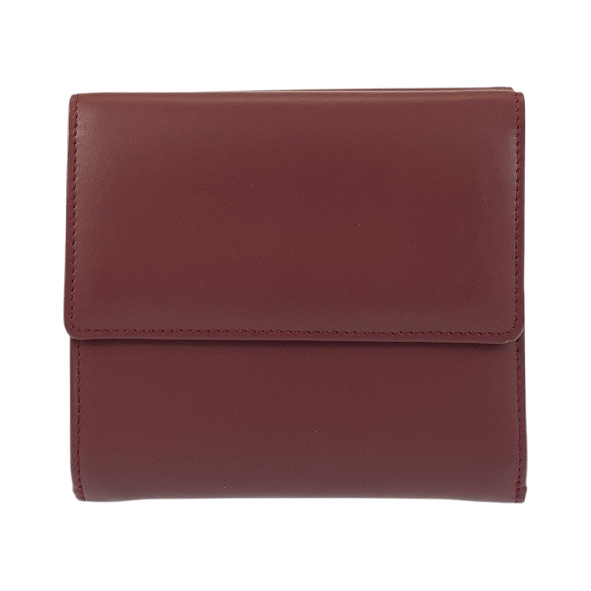 20752
CARTIER カルティエ マストライン ボルドー ゴールド金具 レザー 折財布 コンパクトウォレット レディース SA28