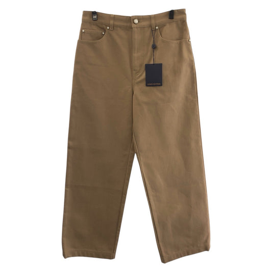 20756
LOUIS VUITTON ルイヴィトン 25SS ロゴステッチワークデニムパンツ サイズ46 ベージュ コットン / レザー RM251MQ LPJ HSP47W その他ボトムス 長ズボン メンズ S80