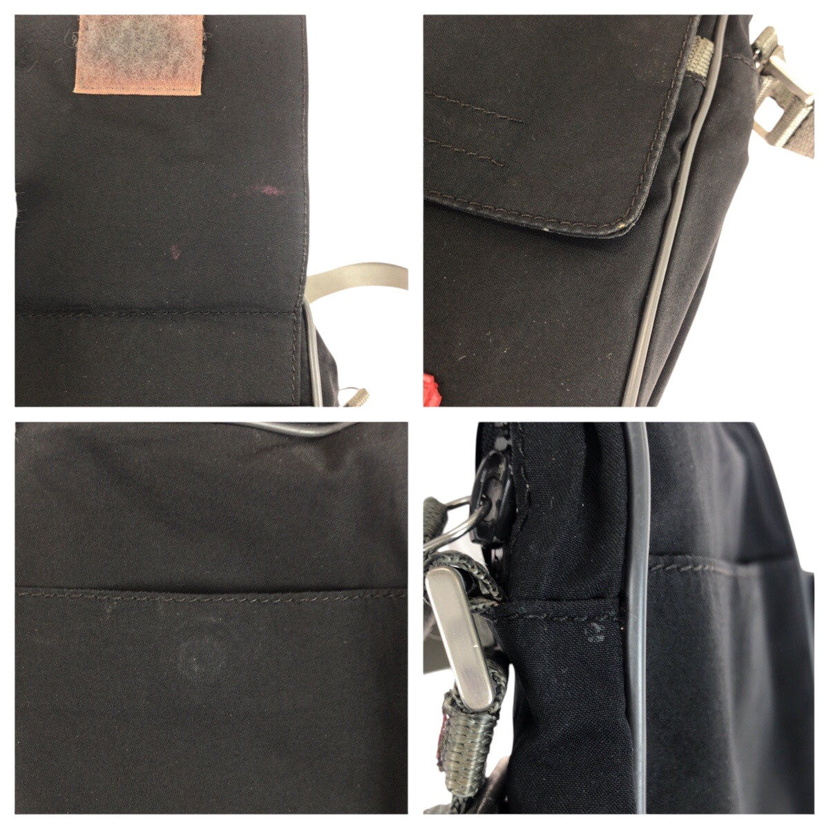 20758
PRADA SPORTS プラダスポーツ テスート ブラック 黒 シルバー金具 ナイロン ショルダーバッグ ポシェット レディース ABP30