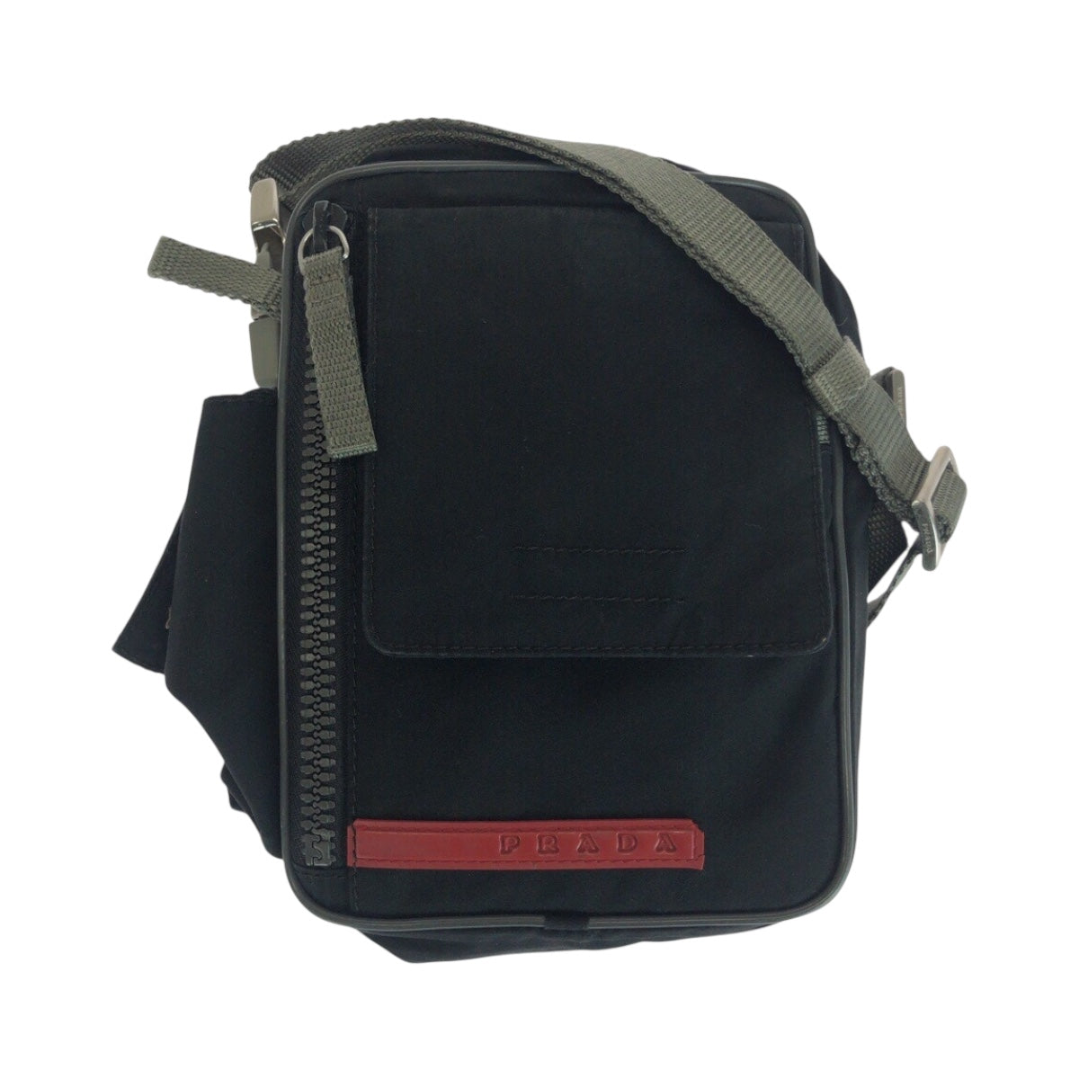 20758
PRADA SPORTS プラダスポーツ テスート ブラック 黒 シルバー金具 ナイロン ショルダーバッグ ポシェット レディース ABP30