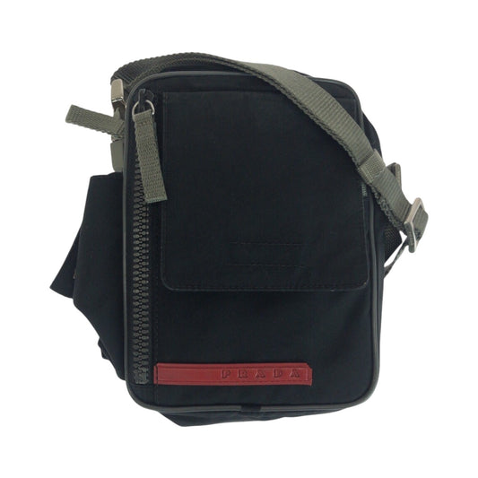 20758
PRADA SPORTS プラダスポーツ テスート ブラック 黒 シルバー金具 ナイロン ショルダーバッグ ポシェット レディース ABP30