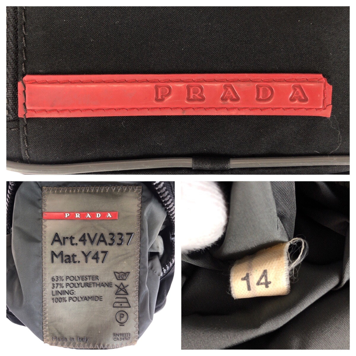 20758
PRADA SPORTS プラダスポーツ テスート ブラック 黒 シルバー金具 ナイロン ショルダーバッグ ポシェット レディース ABP30