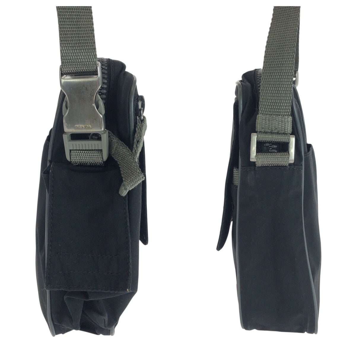 20758
PRADA SPORTS プラダスポーツ テスート ブラック 黒 シルバー金具 ナイロン ショルダーバッグ ポシェット レディース ABP30