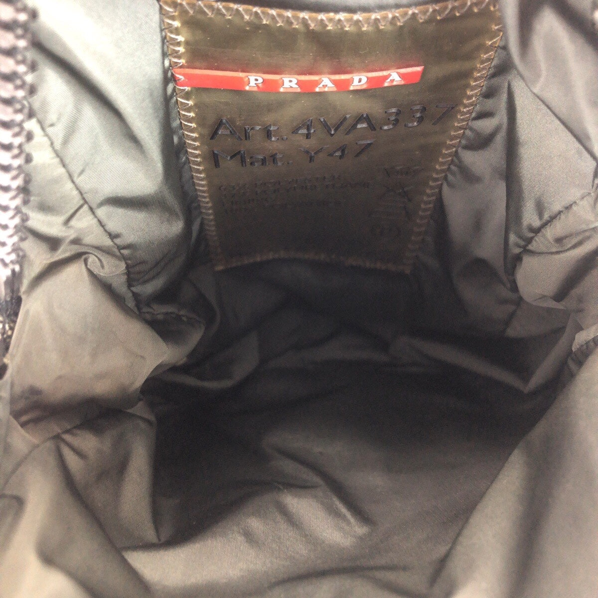 20758
PRADA SPORTS プラダスポーツ テスート ブラック 黒 シルバー金具 ナイロン ショルダーバッグ ポシェット レディース ABP30