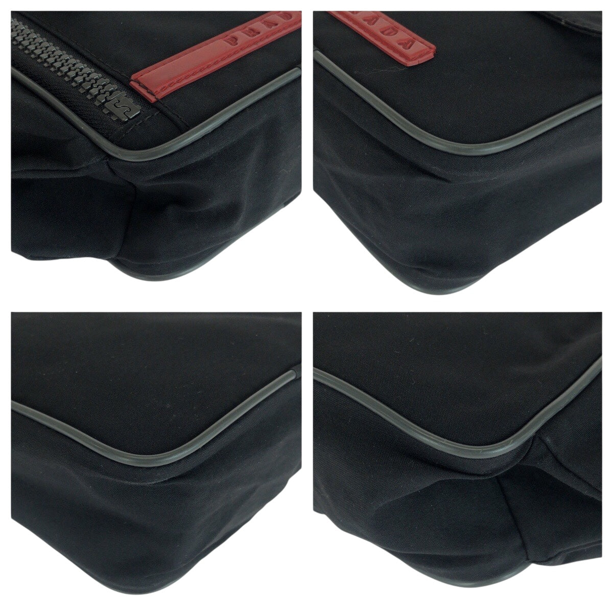 20758
PRADA SPORTS プラダスポーツ テスート ブラック 黒 シルバー金具 ナイロン ショルダーバッグ ポシェット レディース ABP30