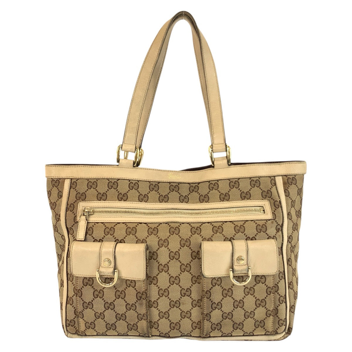 20763
GUCCI グッチ ベージュ ゴールド金具 GGキャンバス / レザー 146247 トートバッグ ショルダーバッグ レディース B15