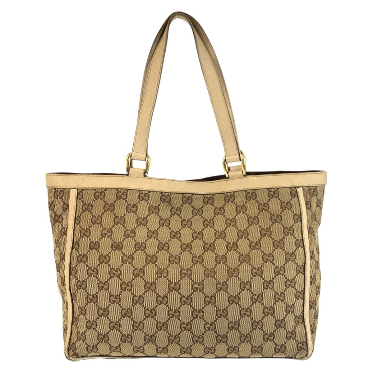 20763
GUCCI グッチ ベージュ ゴールド金具 GGキャンバス / レザー 146247 トートバッグ ショルダーバッグ レディース B15