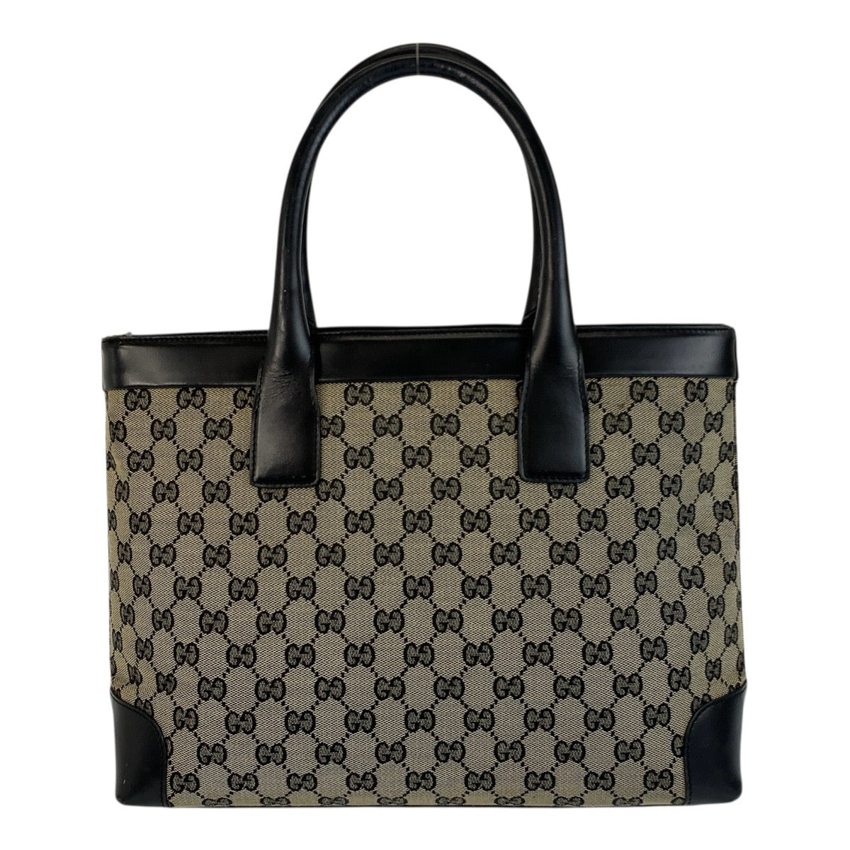 20764
GUCCI グッチ ブラック 黒 GGキャンバス / レザー 002 1119 トートバッグ ハンドバッグ レディース AB35
