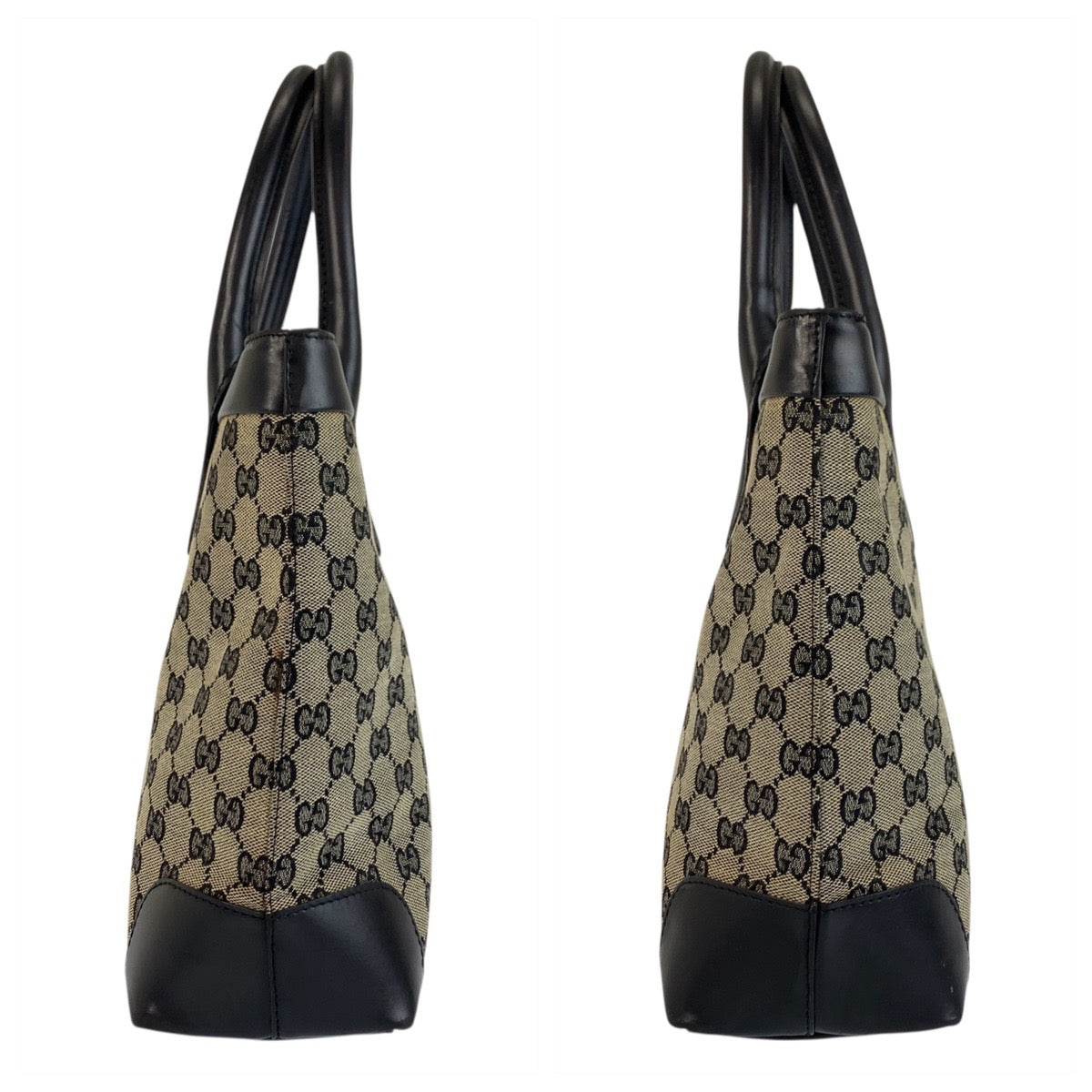 20764
GUCCI グッチ ブラック 黒 GGキャンバス / レザー 002 1119 トートバッグ ハンドバッグ レディース AB35