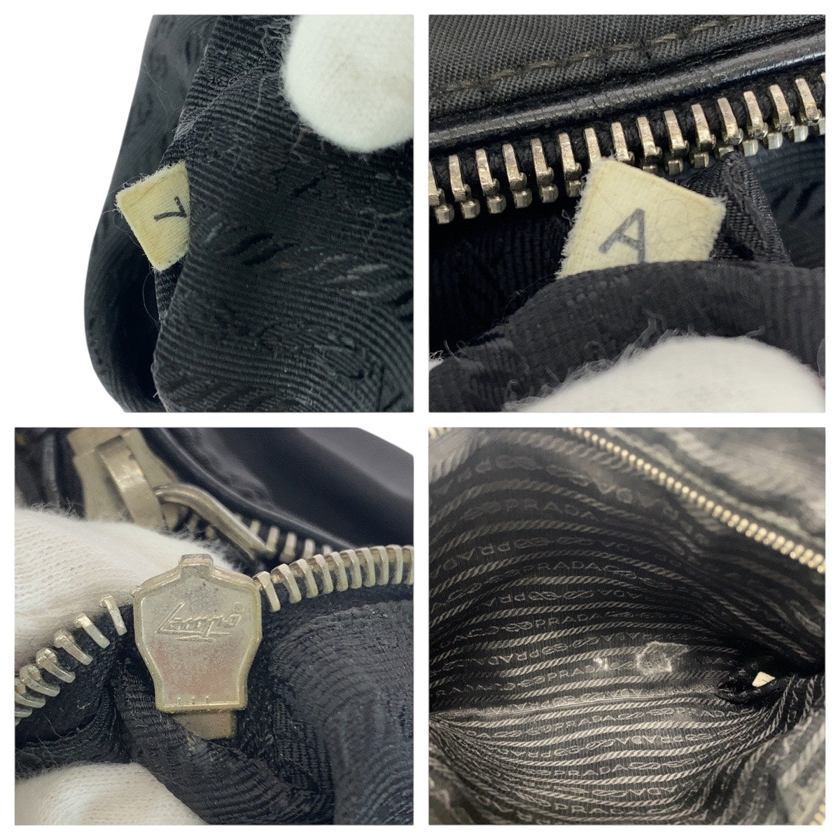 20765
PRADA プラダ テスート 三角ロゴプレート ブラック 黒 シルバー金具 ナイロン / レザー ショルダーバッグ メッセンジャーバッグ レディース ABP35