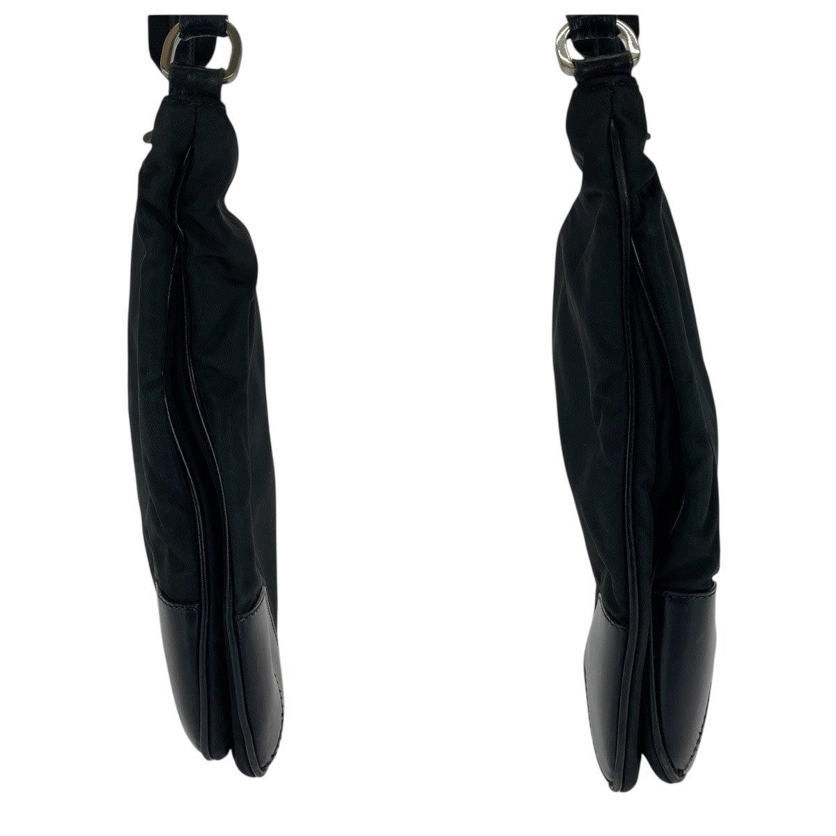 20765
PRADA プラダ テスート 三角ロゴプレート ブラック 黒 シルバー金具 ナイロン / レザー ショルダーバッグ メッセンジャーバッグ レディース ABP35